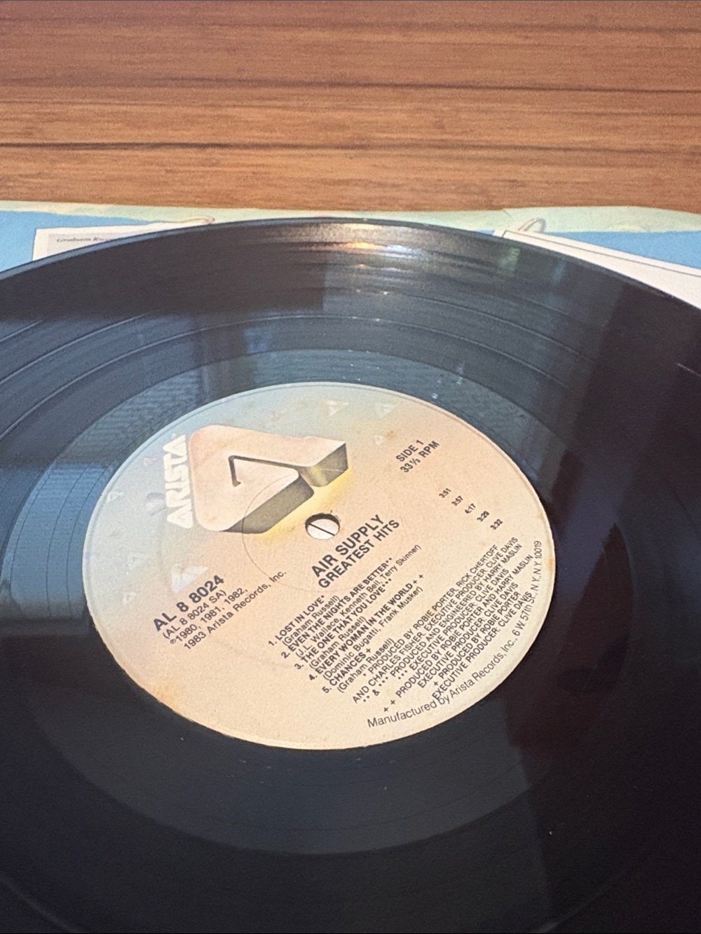 Air Supply Greatest Hits Vinyl LP Record 1983 Arista AL8-8024 Vintage Vinyl 12” - Picture 7 of 8